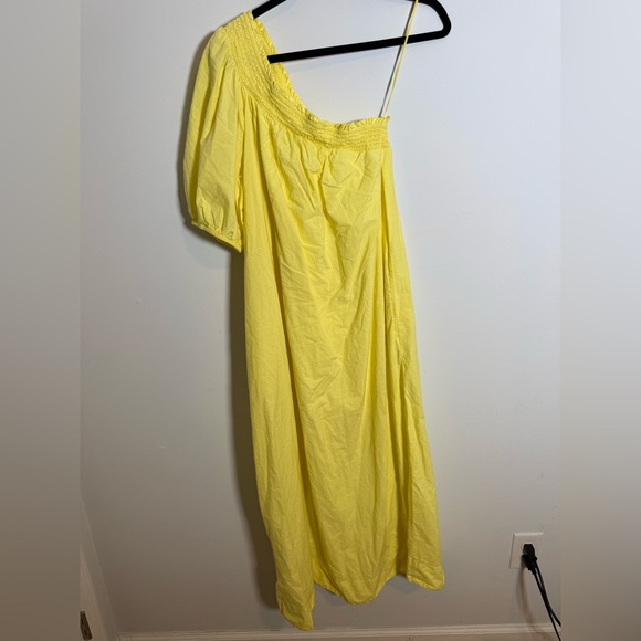Anthropologie Maeve Yellow One Shoulder Maxi Dress Cottagecore Resort M - Picture 2 of 8